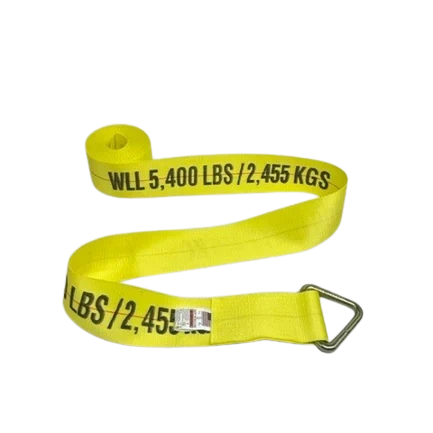 Heavy-Duty Winch Strap 4" x 30' with D-Ring, 5,400 lb, Model S-4X30DR