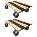 30"x18" Oak Solid Deck Furniture Dolly 3.5" Thermo Wheels 2-Pack, 900 lb, Model SDR-OAK1830-TRW35-900LBS-2PK