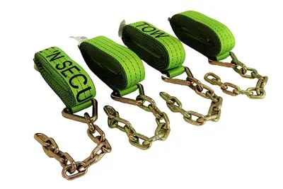 TOW-8PTCHAIN-I Hi-Viz Green TECNIC 8-Point Tie Down Kit, Model THD8-GRTF-001