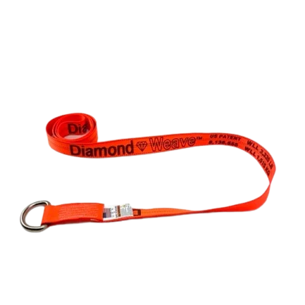 Diamond Weave Lasso Strap 2" x 8' with D-Ring, 3,333 lb, Model TOW-100WDR-DW