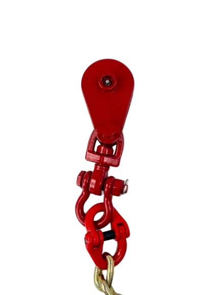 Snatch Block 5/16" Grade 70 Chain & Grab Hook, 4,000 lb, Model TOW-2TSNATCH-CHAIN