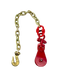Snatch Block 5/16" Grade 70 Chain & Grab Hook, 4,000 lb, Model TOW-2TSNATCH-CHAIN