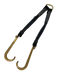 Heavy-Duty Towing V Bridle 24" 15" Forged J Hook, 3,333 lb, Model TOW-2X24BRIDLE-DW