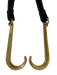 Heavy-Duty Towing V Bridle 24" 15" Forged J Hook, 3,333 lb, Model TOW-2X24BRIDLE-DW
