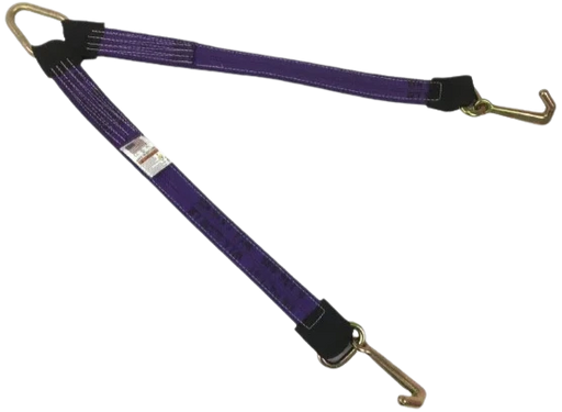 Heavy-Duty V-Bridle 2" x 36" Mini J-Hooks, 3,333 lb, Model TOW-2X36MINI-J-BRIDLE-DW