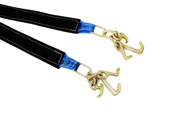 Heavy-Duty V-Bridle Strap 3" x 36" RTJ Frame Hooks, 5,400 lb, Model TOW-3X36-RTJ