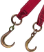 V-Bridle Sling 4" x 36" 8" Forged J-Hooks, 5,400 lb, Model TOW-4X308FJ-DW