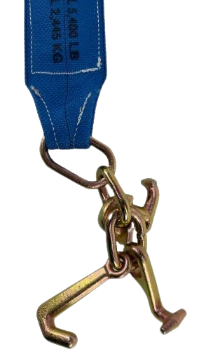 V-Bridle Strap 4" x 36" Diamond Weave RTJ Cluster Hooks, 5,400 lb, Model TOW-4X36RTJ-DW