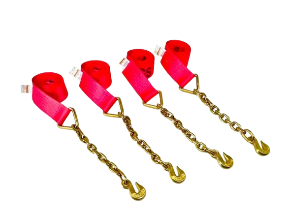 3" 8-Point Flatbed/Rollback Kit with Chain & Grab Hooks, 5,400 lb, Model TOW-8PTCHAIN-3