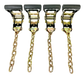 8 Point Diamond Weave Tie Down Kit 14' Straps & Chain, 3,333 lb, Model TOW-8PTCHAIN18-HDDW