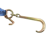 4" x 24" V-Bridle Towing Strap 15" J-Hook & Diamond Weave, 5,400 lb, Model TOW-MONSTER15MJ