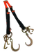 V-Bridle Strap 2" x 56" 8" J-Hooks & RTJ Cluster Hooks, 3,333 lb, Model TOW-MULTIAXLEBRIDLE-DW
