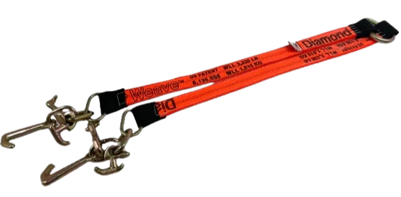 Heavy-Duty Towing V-Bridle 2" x 36" RTJ Cluster Hooks, 3,333 lb, Model TOW-RTJ-BRDL-DW