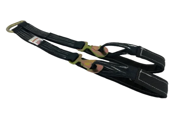 Heavy-Duty V-Bridle Tow Strap 2" x 57" Flat Snap Hooks, 3,333 lb, Model TOW-VLOOP-FSHSTRAP-DW
