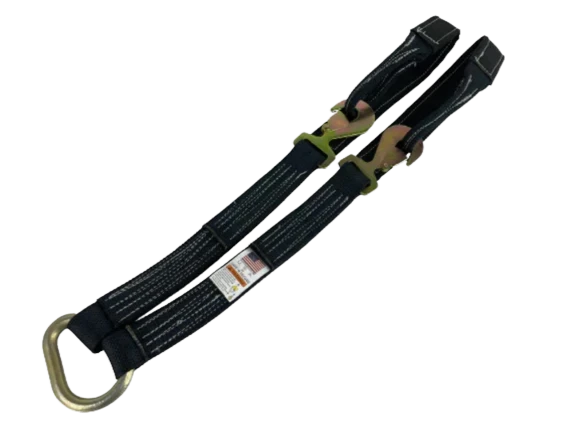 Heavy-Duty V-Bridle Tow Strap 2" x 57" Flat Snap Hooks, 3,333 lb, Model TOW-VLOOP-FSHSTRAP-DW