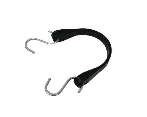 10" Rubber Tarp Straps 10-Pack 2" S-Hooks Made In USA, Model TS10