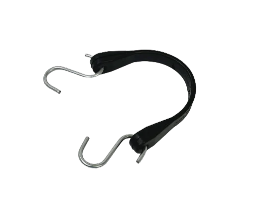 10" Rubber Tarp Straps 10-Pack 2" S-Hooks Made In USA, Model TS10