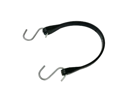 15" Rubber Tarp Straps 22" Max Stretch & 2" S-Hooks, Model TS15