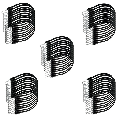 TS21 21" Rubber Tarp Straps & Crimped Hooks Box of 50, Model TS21-50