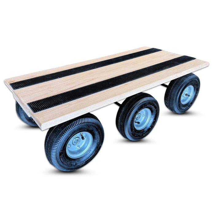 39.5" x 20" Oak 6-Wheel Dolly 10" Pneumatic Wheels, 1,400 lb, Model TT-OAK6W-1400
