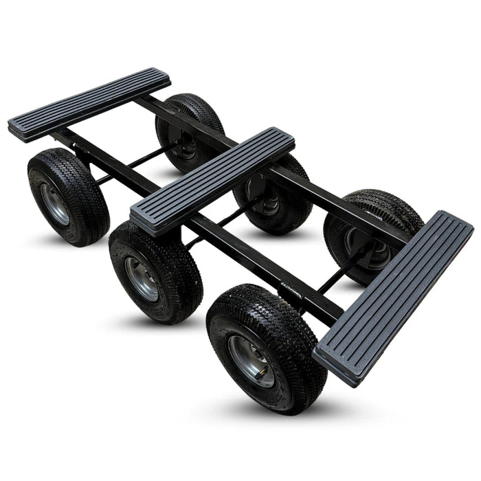 39-1/2" x 20" Steel 6 Wheel All-Terrain Dolly 10" Pneumatic, 1,400 lb, Model TTT-6WATD-1400