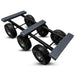 39-1/2" x 20" Steel 6 Wheel All-Terrain Dolly 10" Pneumatic, 1,400 lb, Model TTT-6WATD-1400