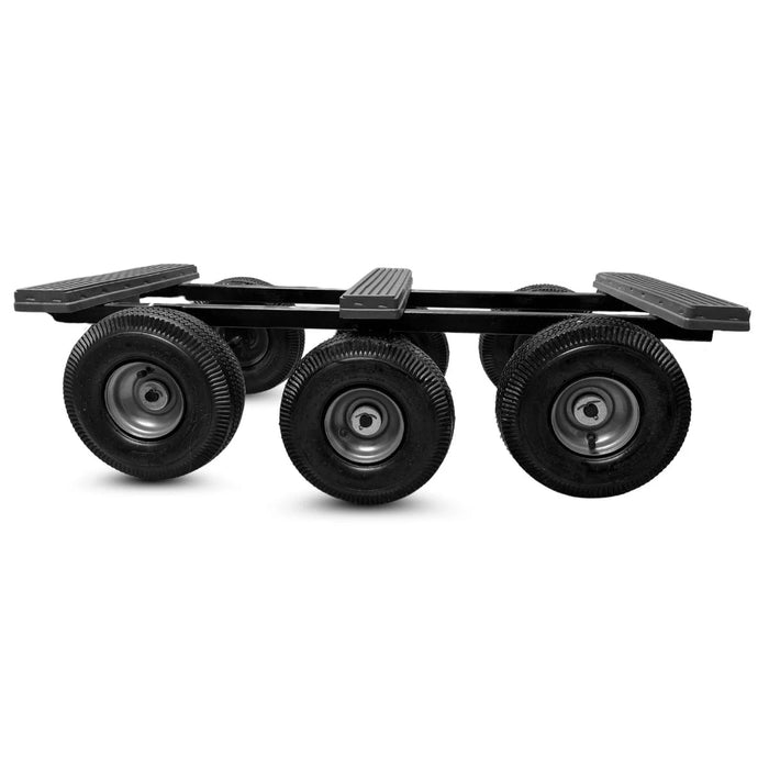 39-1/2" x 20" Steel 6 Wheel All-Terrain Dolly 10" Pneumatic, 1,400 lb, Model TTT-6WATD-1400