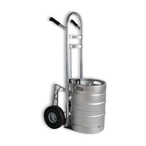 B&P Curved Back Hand Truck 10" Pneumatic Wheels, Model WEB-HTA-004
