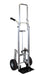 B&P Hand Truck, Double Grip Handle, Curved Back, with Mini Keg Hook, 10" Pneumatic Wheels, Model HTA-0110