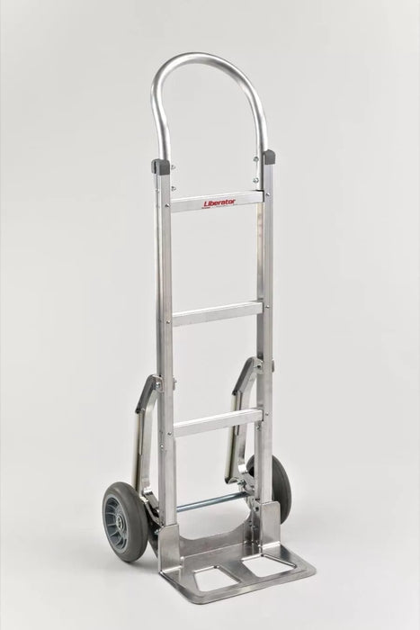 B&P Hand Truck, Loop Handle with 8" Balloon Cushion Wheels and Cast Stair Climbers, Model HTA-0112