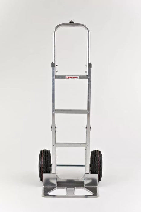 B&P Hand Truck, Single Pin Grip at 52" with 10" Pneumatic Wheels and Cast Stair Climbers, Model HTA-0115