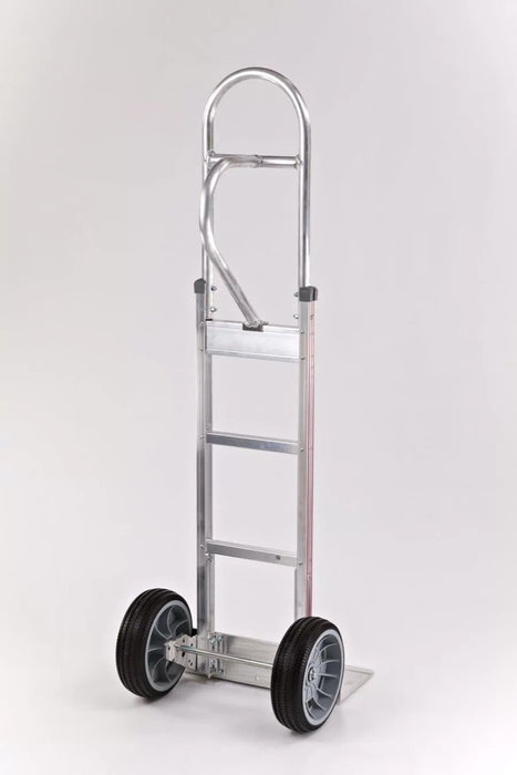B&P Hand Truck, Straight Loop, Vertical Grip at 52" with 10" No Flat Wheels, Model HTA-0118
