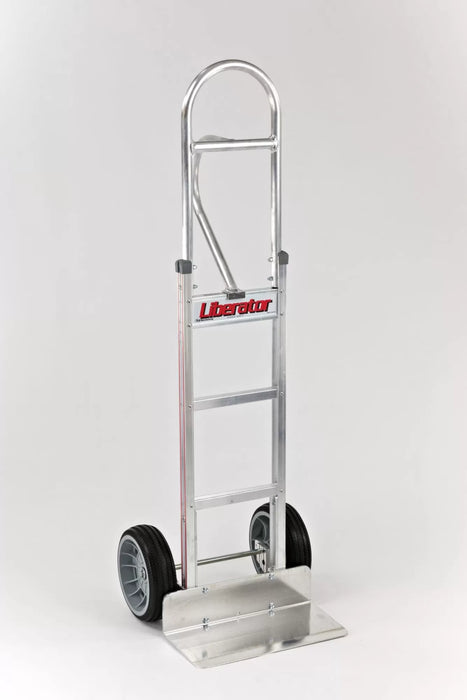 B&P Hand Truck, Straight Loop, Vertical Grip at 52" with 10" No Flat Wheels, Model HTA-0118