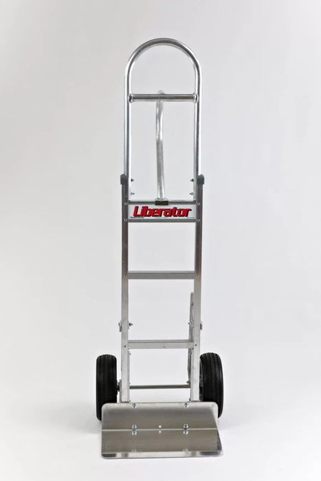 B&P Hand Truck, Straight Loop, Vertical Grip at 52" with 10" No Flat Wheels and Stair Climbers, Model HTA-0119