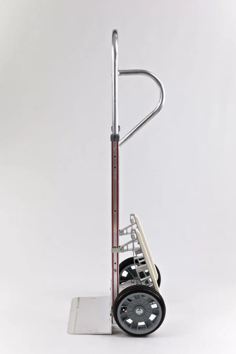 B&P Hand Truck, Straight Loop, Vertical Grip at 52" with 10" No Flat Wheels and Stair Climbers, Model HTA-0119