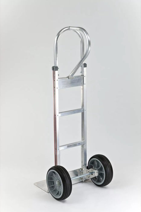 B&P Hand Truck, Straight Loop, Vertical Grip at 52" with 10" No Flat Wheels, Model HTA-0020