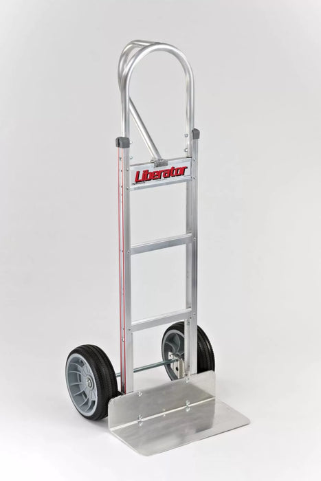 B&P Hand Truck, Straight Loop, Vertical Grip at 52" with 10" No Flat Wheels, Model HTA-0020