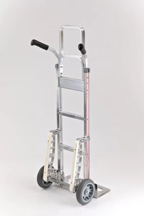 B&P Hand Truck, Double Grip with 8" Balloon Cushion Wheels, Stair Climbers and 52" Ext., Model HTA-0120