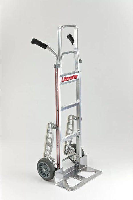 B&P Hand Truck, Double Grip with 8" Balloon Cushion Wheels, Stair Climbers and 52" Ext., Model HTA-0120