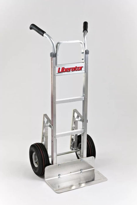 B&P Hand Truck, Double Grip with 10" Pneumatic Wheels and Stair Climbers, Model HTA-0121