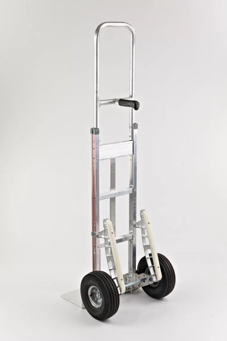 B&P Hand Truck, Single Pin Grip at 46" with 10" Pneumatic Wheels and Stair Climbers, Model HTA-0255