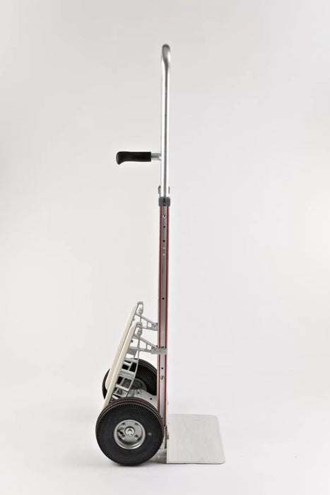 B&P Hand Truck, Single Pin Grip at 46" with 10" Pneumatic Wheels and Stair Climbers, Model HTA-0255