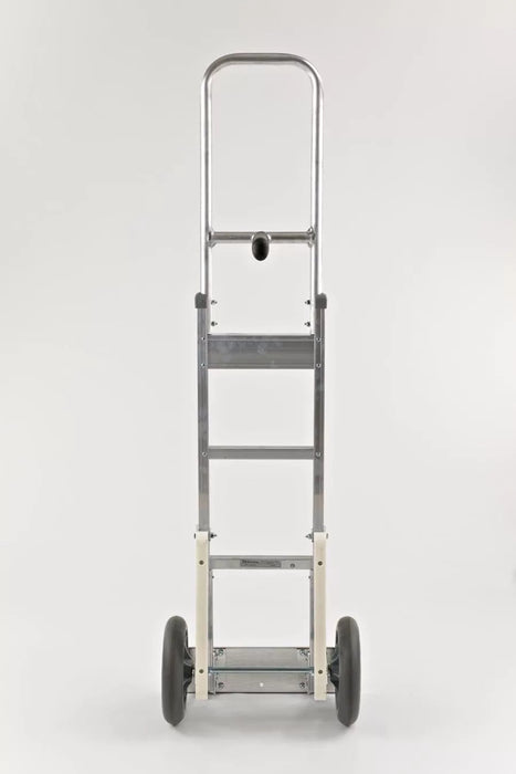 B&P Hand Truck, Single Pin Grip at 46" with 10" Balloon Cushion Wheels and Stair Climbers, Model HTA-0041