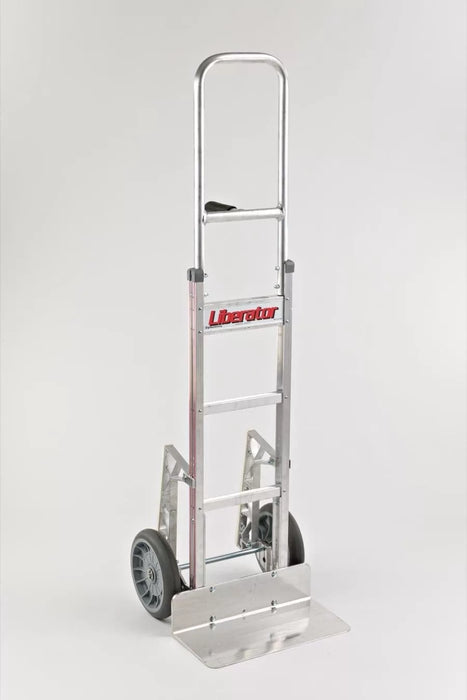 B&P Hand Truck, Single Pin Grip at 46" with 10" Balloon Cushion Wheels and Stair Climbers, Model HTA-0041