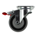4" x 1.25" TPR Total Lock Swivel Caster, 2 3/8" x 3 5/8" Plate, 250 lb, Model Z26P144NEKIL