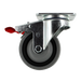 4" x 1.25" TPR Total Lock Swivel Caster, 2 3/8" x 3 5/8" Plate, 250 lb, Model Z26P144NEKIL