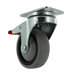 4" x 1.25" TPR Total Lock Swivel Caster, 2 3/8" x 3 5/8" Plate, 250 lb, Model Z26P144NEKIL