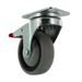 4" x 1.25" TPR Total Lock Swivel Caster, 2 3/8" x 3 5/8" Plate, 250 lb, Model Z26P144NEKIL