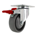 4" x 1.25" TPR Swivel Total Lock Caster, Top Plate, 250 lb, Model Z26P244NEKIL