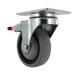 4" x 1.25" TPR Swivel Total Lock Caster, Top Plate, 250 lb, Model Z26P244NEKIL